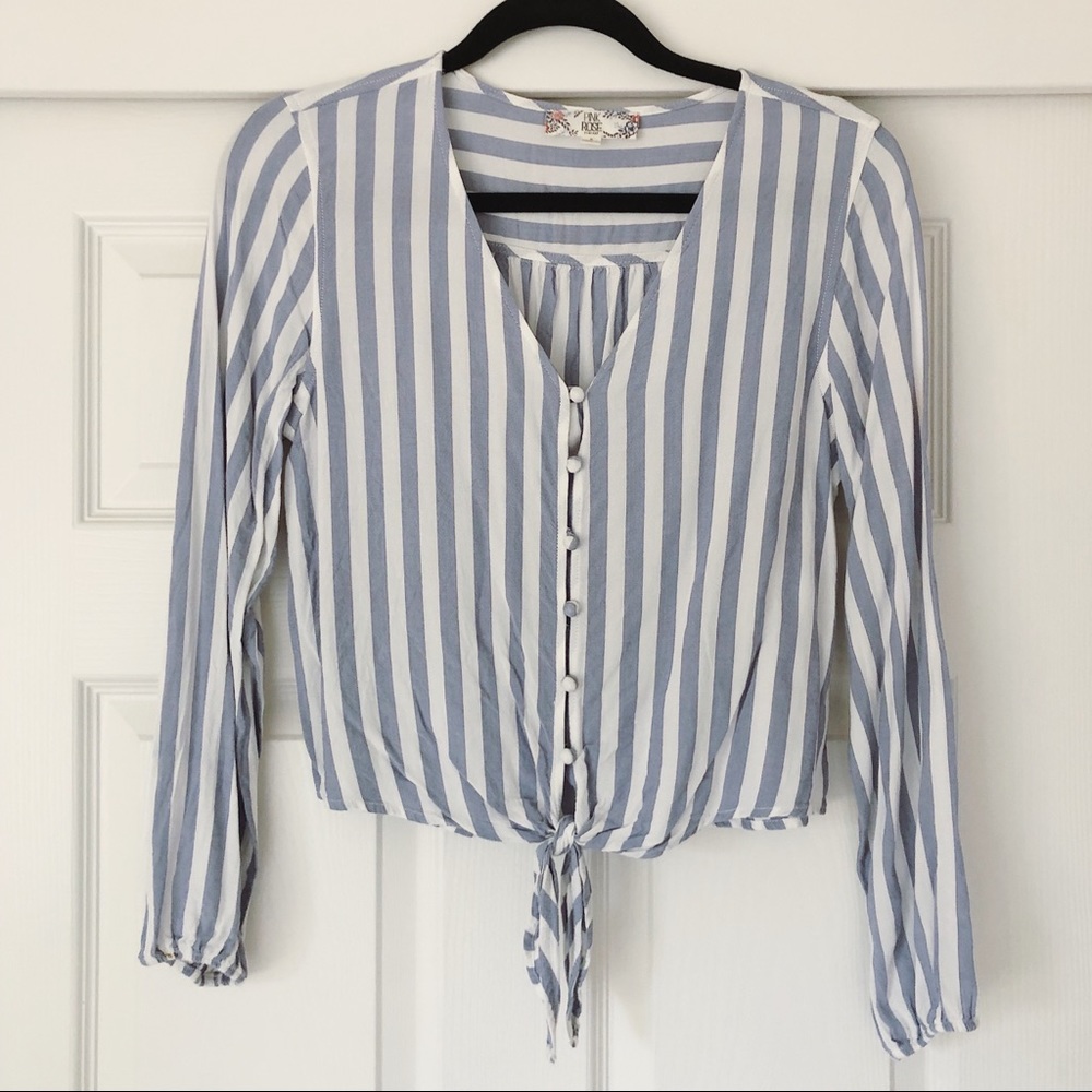 Tie front crop top | Pink Rose